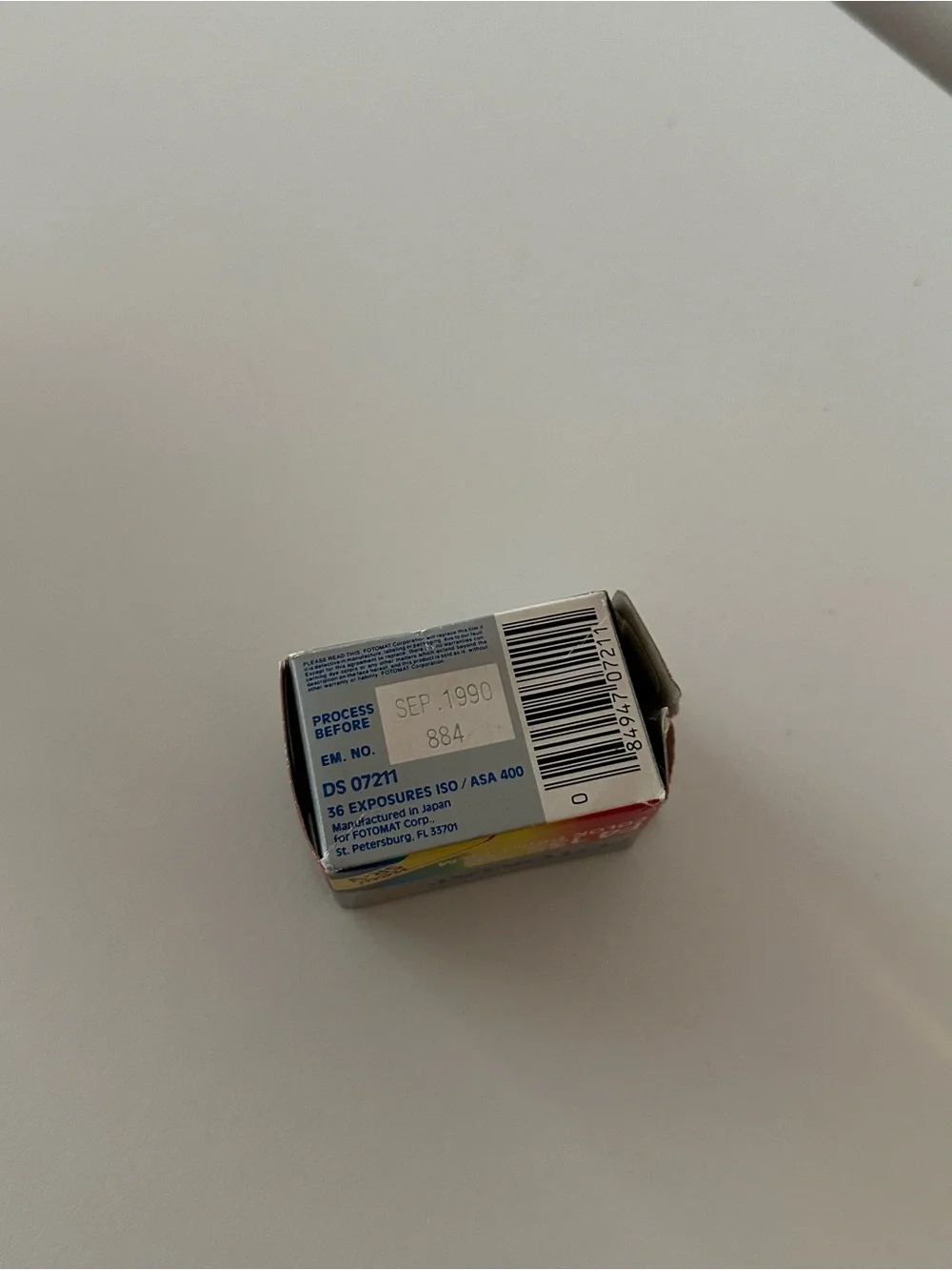 Fotomat F4 135/36 Color Print Film Konica 36 Exp. 1990